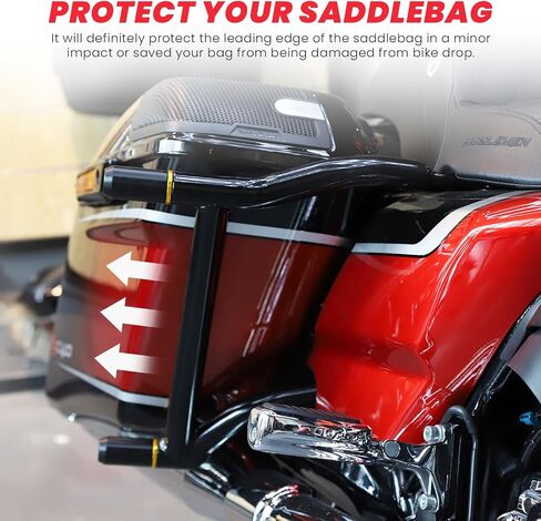 97-08 Rear Saddle Bag Guard Crash Bar Tip Over Bar Compatible with Harley Davidson Touring Street Glide Road Glide Road King Ultra Limited Electra Glide in Saudi Arabia