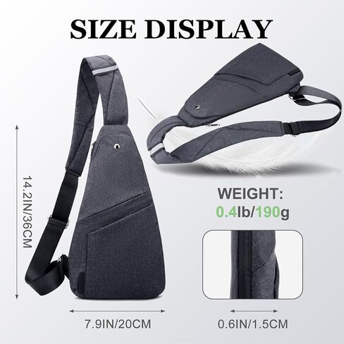 Flat Anti-Theft Sling Bag for Women and Men Small Slim Crossbody Bag Hidden Pocket Pack for Travel Hiking Casual Daily in Saudi Arabia