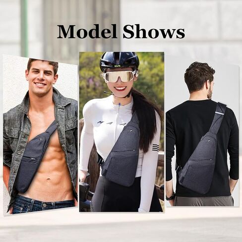 Flat Anti-Theft Sling Bag for Women and Men Small Slim Crossbody Bag Hidden Pocket Pack for Travel Hiking Casual Daily in Saudi Arabia