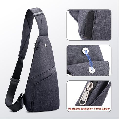 Flat Anti-Theft Sling Bag for Women and Men Small Slim Crossbody Bag Hidden Pocket Pack for Travel Hiking Casual Daily in Saudi Arabia