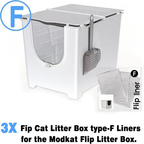 xcivi Cat Box Liners Compatible with Modkat Flip Litter Box Liner Type F, Replacements for Modkat Litter Box Liner, Cat Litter Box Liners with Carrying Handles and Velcro Strap in Saudi Arabia