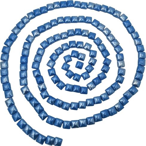 0.59 inch Square Glass Mosaic Tiles,1.1 LB /150 PCS Loose Mosaic Glass Pieces Stone Tiles for Art Crafts and Home Garden Decoration (Pearl Sky Blue) in Kuwait