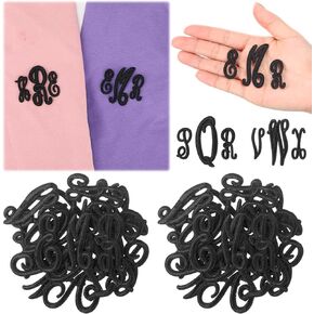 Lyrow 78 Pieces Iron on Letters Patches, White Monogram Tee Letter Patches Alphabet Embroidered Patch A-z, Appliquéing for Scrubs Medical Uniform Clothes, Short Sleeve Pocket T-Shirt