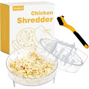 Upgraded Chicken Shredder, Visible Chicken Shredder Tool Twist, Meat Shredder with Cleaning Brush,Ergonomic Handle, Dishwasher Safe, Heat Resistant, BPA Free