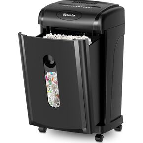 Woolsche Paper Shredder, 18-Sheet Cross Cut with 7.93Gallon Pull Out Bin, P-4 Security Level, Shred Paper and Credit Card and CD, Durable&Fast with Auto Jam Proof System Shredder for Office
