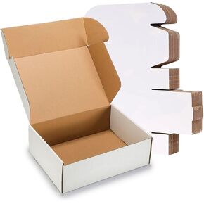 صناديق شحن 12 × 9 × 4 بوصات 38Pack ، صندوق الورق المقوى المملح Tukylil White ، Carton Mailer for Backing Small Business و Higs و Craft و Jewelry و Daily Supplies