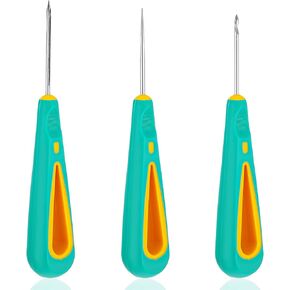 3 PCS Punch Eeedle Wick for Candle Making Hole Hole Drills Punch Neatle Candles Wick Tools قوالب السيليكون تجعل اللكمات سهلة الاستخدام لشموع DIY التي تصنع مجموعات خياطة اللحف
