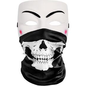 Mask Set Compare to PZ9 Spy Ninjas Project Zorgo Skull and Hacker Mask, White