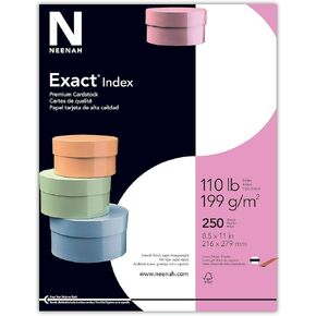 Wausau iscor index cardstock ، 92 brightness ، 110 lb ، 8.5 × 11 بوصة ، أبيض ، 250 ورقة (48508)