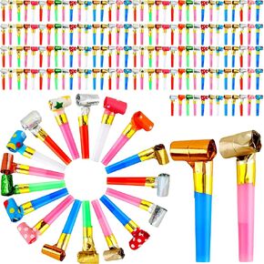 160 Pack Party Bloyouts Postemakers Colorful Party Pistles Blower Funder Birthlow Blow Blows Blown Bulk لعيد ميلاد حفلات رأس السنة الجديدة