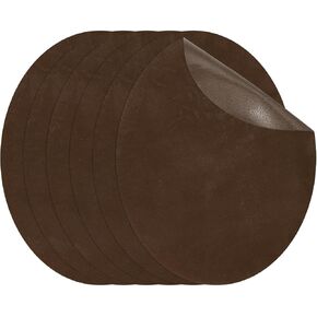 PATIKIL Iron-on Patches 4.3" by 5.5", 6 Pack Oval Elbow Patches Knee Repair Patch Suede Fabric Appliques for Shirt Jeans Jacket Clothes Repair Decorating Kit, Camel