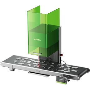 Xtool F1 Ultra 20W Fiber & Diue Dual Laser Engraver مع النقل التلقائي ، 10000 مم/ثانية من نقاش الليزر السريع وآلة القاطع للمجوهرات والمعادن والخشب ، مع الكاميرا الذكية ، الإنتاج التلقائي.
