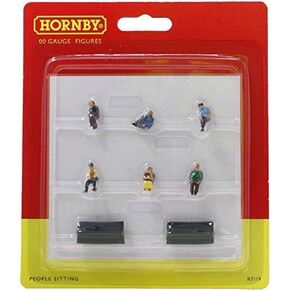 مقياس Hornby OO الناس الذين يجلسون على مقاعد الحديقة 1:76 مقياس مصغرة للتخطيطات النموذجية R7119