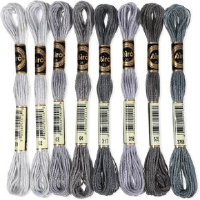 8 Skeins التطريز الخيط ، 6 خيوط تدرج متدرج لجعل سوار جعل مؤشرات ترابط الإبرة تطريز خيط الصداقة