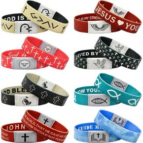 Cuweipeng NFC Bible Verse Set Set Deelful Deed Denel Delaid Bible Verse NFC ملحق الصداقة المسيحية الملهمة للرجال للنساء