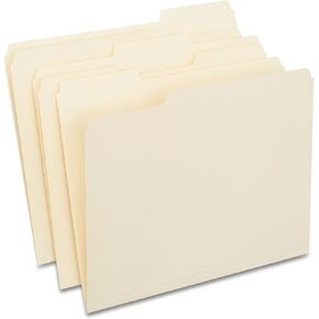 مجلد ملف Staples ، 1/3 قطع قطع ، حجم الرسالة ، مانيلا ، 500/كرتون (ST56673-CCVS)