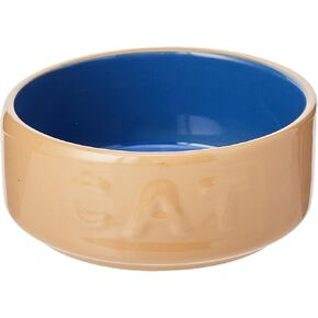 Mason Cash Cane & Blue Lettered Stoneware Cat Bowl ، 13 سم