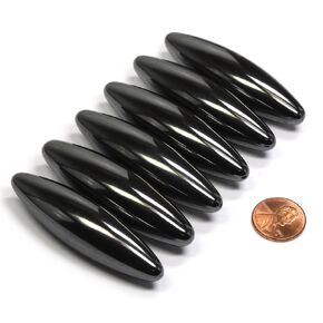 CMS Magnetics - 6 حزمة من جراتين المغناطيسية بيض | 2.4 "Zingers طويلة الهيماتيت | تململ مغناطيسي لتخفيف الإجهاد