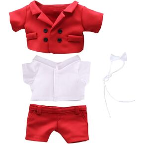Niannyyhouse 20cm Doll Doll Clothes بدلة بيضاء معطف التعادل قميص أبيض بنطلون 8in ناعم محشو بالألعاب الفخمة لباس (أبيض ، 20 سم)
