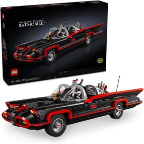 Lego DC Batman: The Classic TV Series Batmobile ، DC Collectible Car ، مجموعة بناء مستوحاة من برنامج Batmobile الكلاسيكي لعام 1966 ، هدية Creative DC للبالغين ومشجعي Super Hero ، 76328