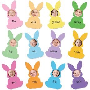 48pcs عيد الفصح Bunny Diy Clotouts Colorful Lape Lape Paper Decord Spring Bulletin Decor