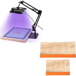 وحدة التعرض CAYDO 50W LED لطباعة الشاشة ، ضوء طباعة الشاشة للأشعة فوق البنفسجية مع حامل قابل للسحب وقابل للتعديل مع 2 قطعتين من مقاطع طباعة الشاشة للطباعة على الشاشة