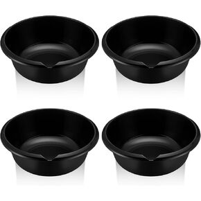 4 Pcs Plastic Feeder Pan 12 Quart/3 Gallon Large Horses Feed Bucket 16.22 x 5.71 Inches Resistant Horse Feed Pan Trough Utility Chicken Dust Bath Tub Water Bowl for Dog Pig Goat Farm Animal