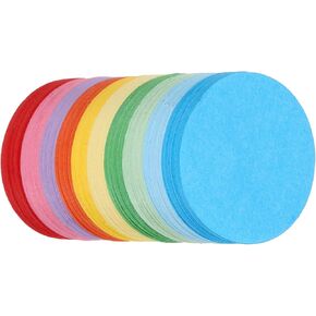Meccanixity 400 PCS Circle Cutouts Paper ، 1 بوصة تقاطعات دائرية 70GSM CARCEL CARCED لزينة دائرة DIY CARFS Classroom Bulletin ، ألوان متنوعة