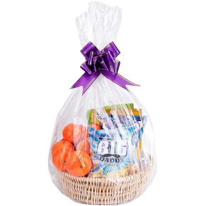 أكياس Awpeye Cellophane 25 حزمة ، أكياس هدايا السيلوفان ، أكياس واضحة على السيلوفان للأكواب ، وزجاجات النبيذ والسلال الصغيرة 2 مل.