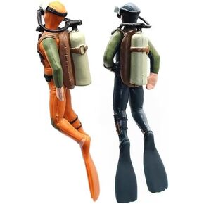 1pc غواص برتقالي مع خراطيم Scuba Steve Squid Fish Action Form