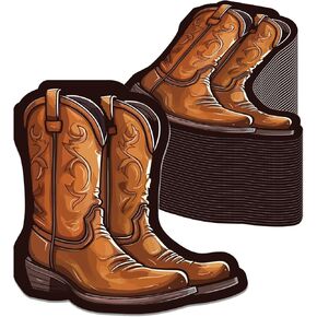 100 PCS Cowboy Fackins ، فريدة من نوعها على شكل رعاة البقر رعاة البقر على شكل رعاة البقر من المناديل أنسجة الحفلات الغربية لوازم لوف وايلد ويست موضوع دش الطفل البكالوريوس في عيد ميلاد العشاء
