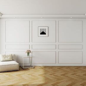3 Set Peel and Stick Wall Molding Kit Flat Wall Molding Kit for Living Area Decor Premade Wainscoting Panels Accent Panel for Home Decor