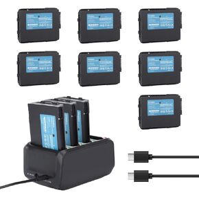 4-Slot TC77 Battery Charger Cradle for Zebra - Charging Station with 10-Pack TC77 Replacement Batteries - for Zebra TC77 TC70 TC70X TC72 TC75 TC55 BT-000318 Barcode Scanner Charger SAC-TC7X-4BTYC1