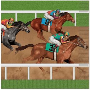 Beistle Horse Racing Luncheon Nedbkins Pack 3