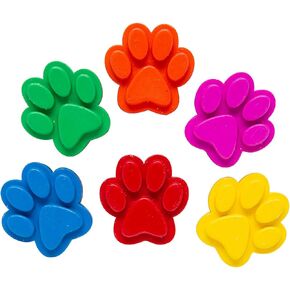 Fun Express 6-Color Paw Print-Shaped Crayons - 24 Pc