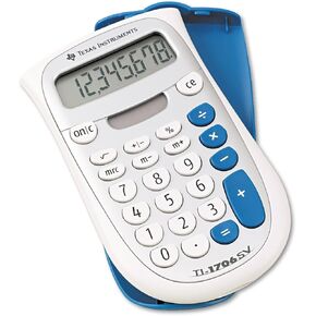 Texas Instruments TI1706SV TI-1706SV Handheld Pocket Calculator ، من 8 أرقام LCD