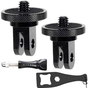 VIZEMO Aluminum Camera Tripod Adapter 1/4"-20 Conversion Adapter Mounts Compatible with Gopro Action Cameras Insta360 and Other Standard 1/4 Accessories, Quarter Inch Mount Adapter for GoPro Ecosystem