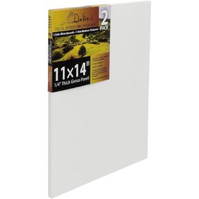 Jerry's Artarama Da Vinci Dual Swide Pro Pann Board - 2 pack ، 11x14 "لوحات عميقة 6 مم للطلاء - الأسطح الفنية الخالية