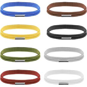 8pcs المهملات الأسود/الأزرق المهملات العلبة ، 28 بوصة ، يناسب 13-30 جالون ، موصل الفولاذ المقاوم للصدأ المرن