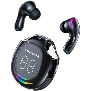 AI Language Translator Earbuds, Supports 144 Languages,Online Translation Real Time, Earphone 3-in-1 Accents，Earbuds Perfect for Travel Business and Learning Voice Language Translator（Black）