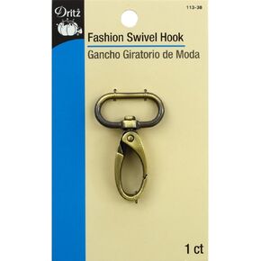 Dritz 728-38 خطاف دوار صغير و D-Ring ، النحاس العتيق المصقول ، 1/2 بوصة 1 مجموعة