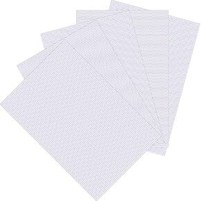 Alpinleux 5 Sheets Mesh Proticuit Aye Mesh ، PVC White Net for Furry Cosplay ، شبكة عين قابلة للطباعة للماء للدعائم ، الفراء ، الحرف (11.8 "× 7.87")