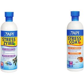 API Stress Zyme and Stress Coat Aquarium Cleaning and Water Conditioning Solutions