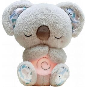 لعبة الإغاثة Koala Plush ، وتنفس الحيوانات المحشوة للقلق ، Koa-la جميل محشو بالحيوانات حركة التنفس وصنع الصوت ، للبالغين البالغين ، هدية سنة عيد الميلاد (رمادي)