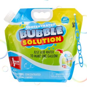 SYNCFUN 128oz Bubble Solution with Small Wand, Concentrated Solution Refills for Bubble Machine, Wands, Blower, Easter
