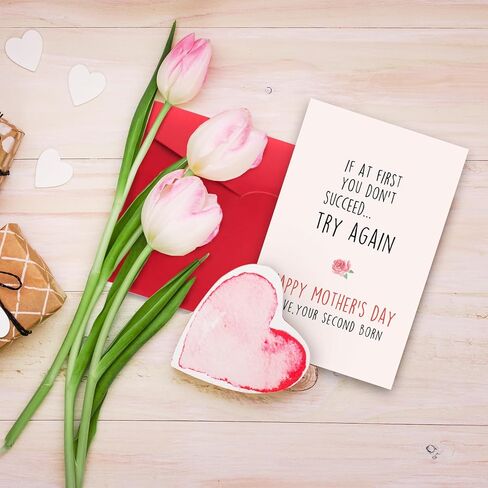 هدايا يوم الأم من ابنة ， بطاقة عيد الأم السعيدة ، 8 × 5.3 بوصة ، سريعة الجفاف ، صديقة للبيئة in Kuwait