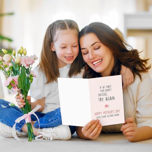 هدايا يوم الأم من ابنة ， بطاقة عيد الأم السعيدة ، 8 × 5.3 بوصة ، سريعة الجفاف ، صديقة للبيئة in Kuwait
