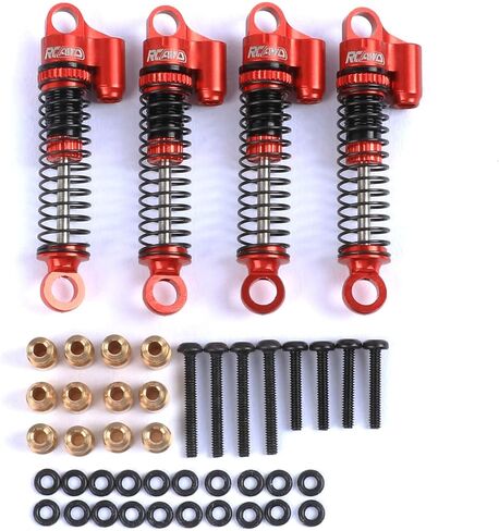 RCAWD RC Shocks for Hobby Plus CR-18P Rock Van,Trail Hunter, T-Hunter Upgrades, Aluminum Front Rear RC Shocks Damper Parts for #240071#240012 Blue in Kuwait