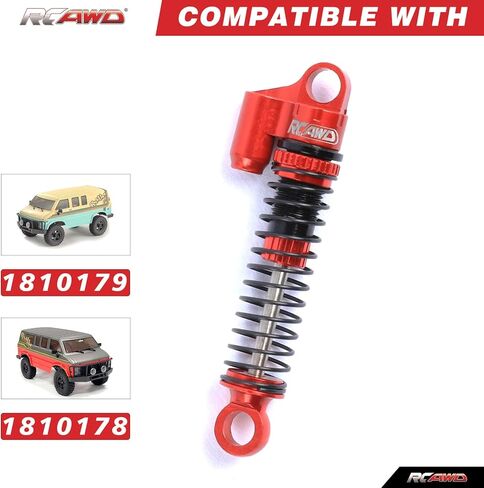 RCAWD RC Shocks for Hobby Plus CR-18P Rock Van,Trail Hunter, T-Hunter Upgrades, Aluminum Front Rear RC Shocks Damper Parts for #240071#240012 Blue in Kuwait