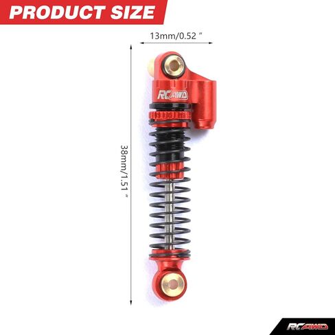 RCAWD RC Shocks for Hobby Plus CR-18P Rock Van,Trail Hunter, T-Hunter Upgrades, Aluminum Front Rear RC Shocks Damper Parts for #240071#240012 Blue in Kuwait